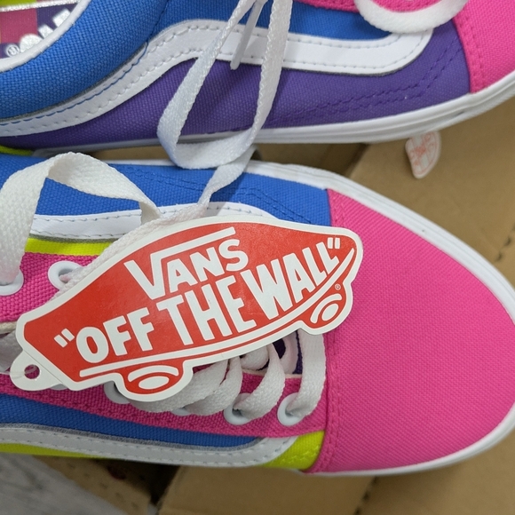Vans Women Colorful Athletic Shoes - Pink, Blue, Purple, Green - Picture 7 of 9